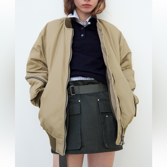 Oversized nylon bomber - Picture 2 of 5